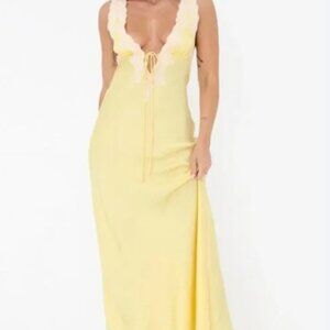 Rumored Venice Maxi Dress in yellow, size S
